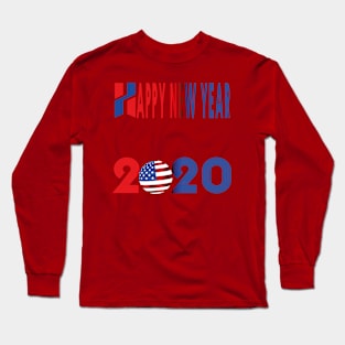 HELLO USA HAPPY NEW YEAR 2020 Long Sleeve T-Shirt